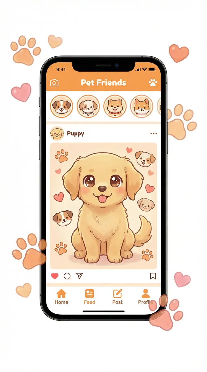 小鲍狗 APP界面展示 - 萌宠社区移动端